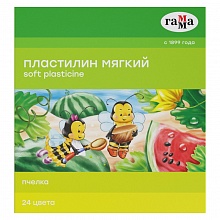 Пластилин 24 цв Пчелка Гамма 190820201
