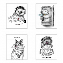 Тетрадь  48л клетка ассорти Приколы Полином, 3209      