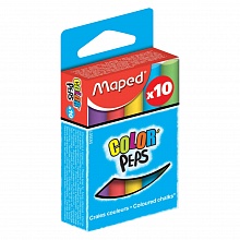 Мел цветной 10шт формула без грязи MAPED Color Peps 593501