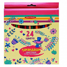Карандаши пластиковые  24 цв. Проф-Пресс 2М, КЦ-2514