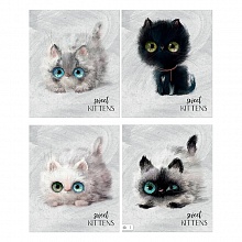 Тетрадь  48л клетка ассорти Глазастые котики Полином, 3216