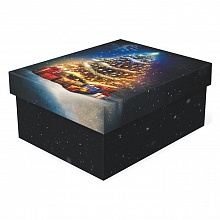 Коробка подарочная прямоугольная 23х19х13см Елочка с иголочки Д10103П.377.1