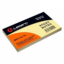 Блок самоклеящийся 76x127мм 100л желтая пастель LAMARK, SN1114-YL