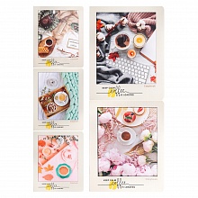 Тетрадь  48л клетка Волшебство кофе ассорти Проф-Пресс ТМ Collezione, 48-4325