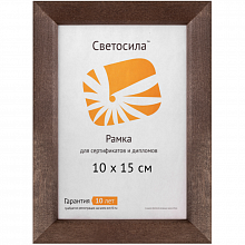 Фоторамка деревянная 10х15см Сосна орех с19 со стеклом/пластиком Светосила, 5-05978
