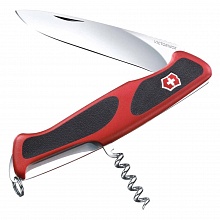 Нож перочинный подарочный 130мм 5функций красный/черный Victorinox RangerGrip 52, 0.9523.C