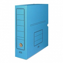 Короб архивный 75мм картон синий Бланкиздат, ASR7128