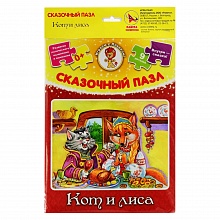 Пазл мягкий +книга Кот и лиса РАКЕТА, 99-1705