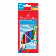 Карандаши  12 цв. Faber-Castell Eco трехгранные с точилкой, 120523