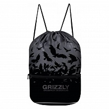 Мешок для обуви 50х38см Серый GRIZZLY OM-12-1/2