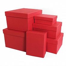 Коробка подарочная прямоугольная 25x21x15см красная Д10103П.219.1