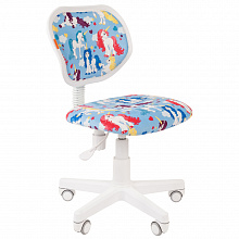 Кресло детское Chairman Kids 106 White тканевое покрытие с рисунком Единороги 7033117