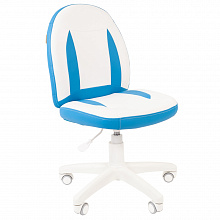 Кресло детское Chairman Kids 122 экокожа белая + голубая 7033128
