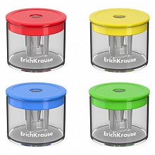 Точилка пластиковая 1 отверстие с контейнером ассорти Neon Erich Krause S-Keg, 56036