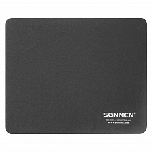 Коврик для мышки игровой резина+ткань 220х180х3мм SONNEN BLACK, 513309