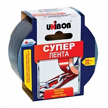 Клейкая лента армированная 50мм х25м UNIBOB основа полиэстер, 44265