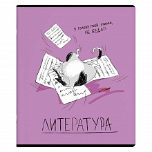 Тетрадь предметная Литература 48л линия Любознательные коты Феникс, 60471
