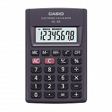 Калькулятор карманный 8 разрядов CASIO HL-4A-S черный