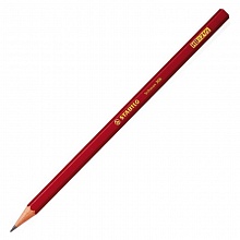 Карандаш чернографитный HB без ластика шестигранный корпус красный STABILO Schwan 306/HB