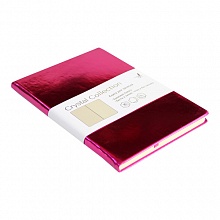 Записная книжка А5 96л Листофф Crystal Collection Малиново-розовый металлизированная иск.кожа КЗКК5962597