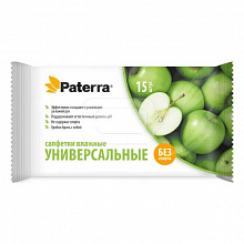 Салфетки влажные 15шт универсальные Paterra, 104-085
