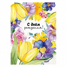 Открытка-карточка 114х138мм С Днем Рождения МП 019.560   