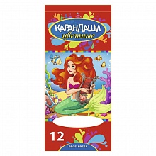 Карандаши  12 цв Русалочка Проф-Пресс, К-82862
