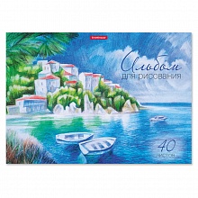 Альбом для рисования А4 40л склейка Южный берег Erich Krause, 49850