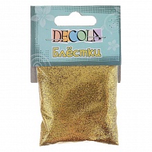 Блестки для декора 20г золото 0.3мм Decola W041-205-0,3