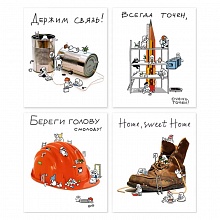 Тетрадь спираль  48л клетка ассорти Человечки Полином, 3001-48