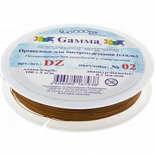 Проволока для бисера 0,3ммх100м рыжий Gamma DZ 02