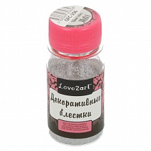 Блестки для декора 20г серебряный голографик Love2art GFC-256 01