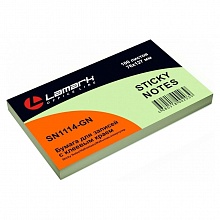 Блок самоклеящийся 76x127мм 100л зеленая пастель LAMARK, SN1114-GN