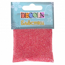 Блестки для декора 20г алый радужное 0.3мм Decola W041-234-0,3