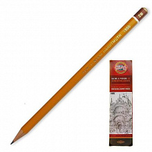 Карандаш чернографитный  2B без ластика шестигранный Koh-i-Noor 1500 