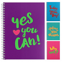 Тетрадь спираль 120л клетка Пантон неон Полином, 2613