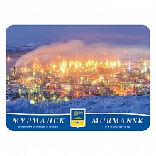Магнит Мурманск 63х85мм вид на город зима МГН2-52