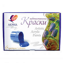Краски акриловые 6 цветов 20мл Луч 22с1408-08