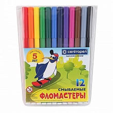 Фломастеры 12 цветов Centropen Пингвин 7790/12 86