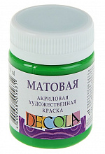 Краска акриловая матовая  50мл зеленая светлая Decola 14328717
