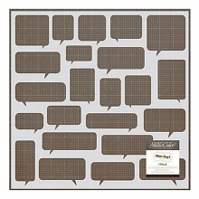 Трафарет декоративный 30х30см Speech Bubbles American Crafts Studio Calico, 331352