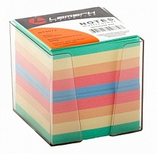 Блок для записи 9х9х9см цветной 900л пластиковый бокс LAMARK, NT0073