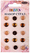 Набор для творчества 15шт оттенки коричневого Стразы Decola 6049