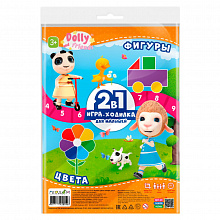 Игра-ходилка с фишками для малышей 2в1 Играем с Долли. Фигуры+Цвета ГЕОДОМ, 4607177458946
