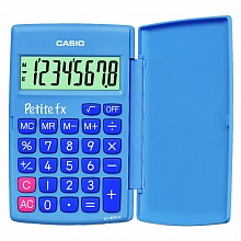 Калькулятор карманный 8 разрядов CASIO голубой LC-401LV-BU-S-A-EH