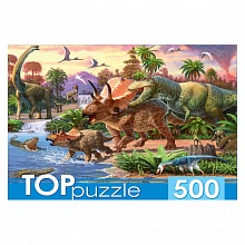 Пазлы 500 элементов TOPpuzzle Мир динозавров, ХТП500-4130