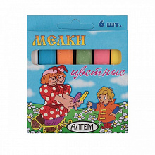 Мел цветной 6шт АЛГЕМ НМЦ-6