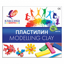Пластилин 10цв Классика со стеком 200г Луч 7С304-08