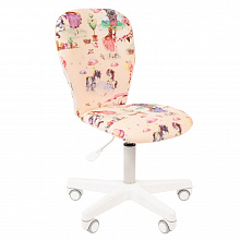 Кресло детское Chairman Kids 105 White тканевое покрытие с рисунком Принцесса