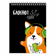 Блокнот А7 40л спираль клетка Меломан Феникс 57775